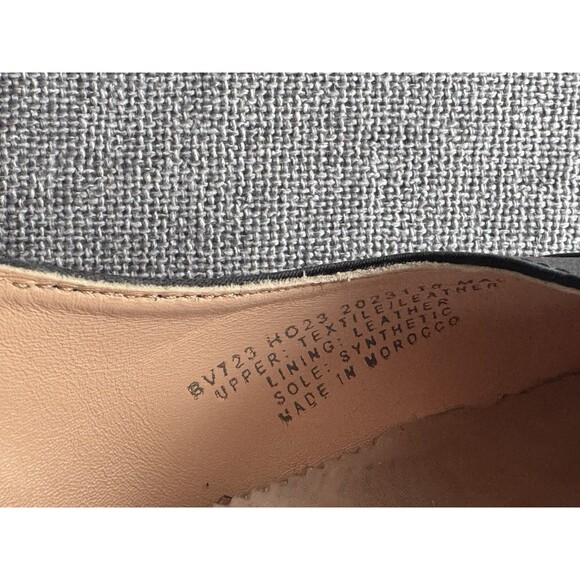 J Crew Black Mary Jane Block Heels Rhinestone Buckle Patent Cap Toe Shoes Size 8 - Picture 6 of 8